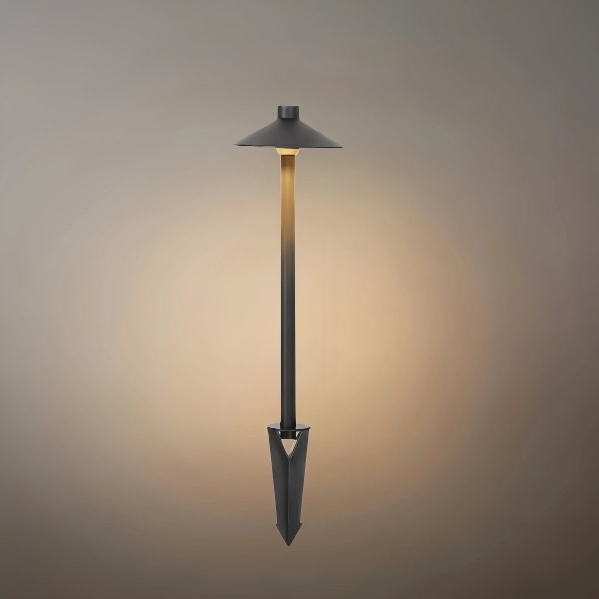 Irondale Modern Black Hooded Outdoor Path Light – Waterproof Garden Lighting