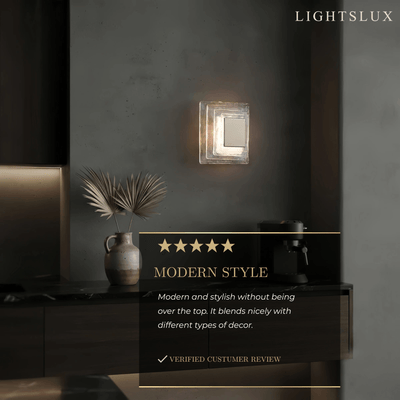 Velora Elegant Wall Light -- Layered Murano Glass for Living Room Modern Style