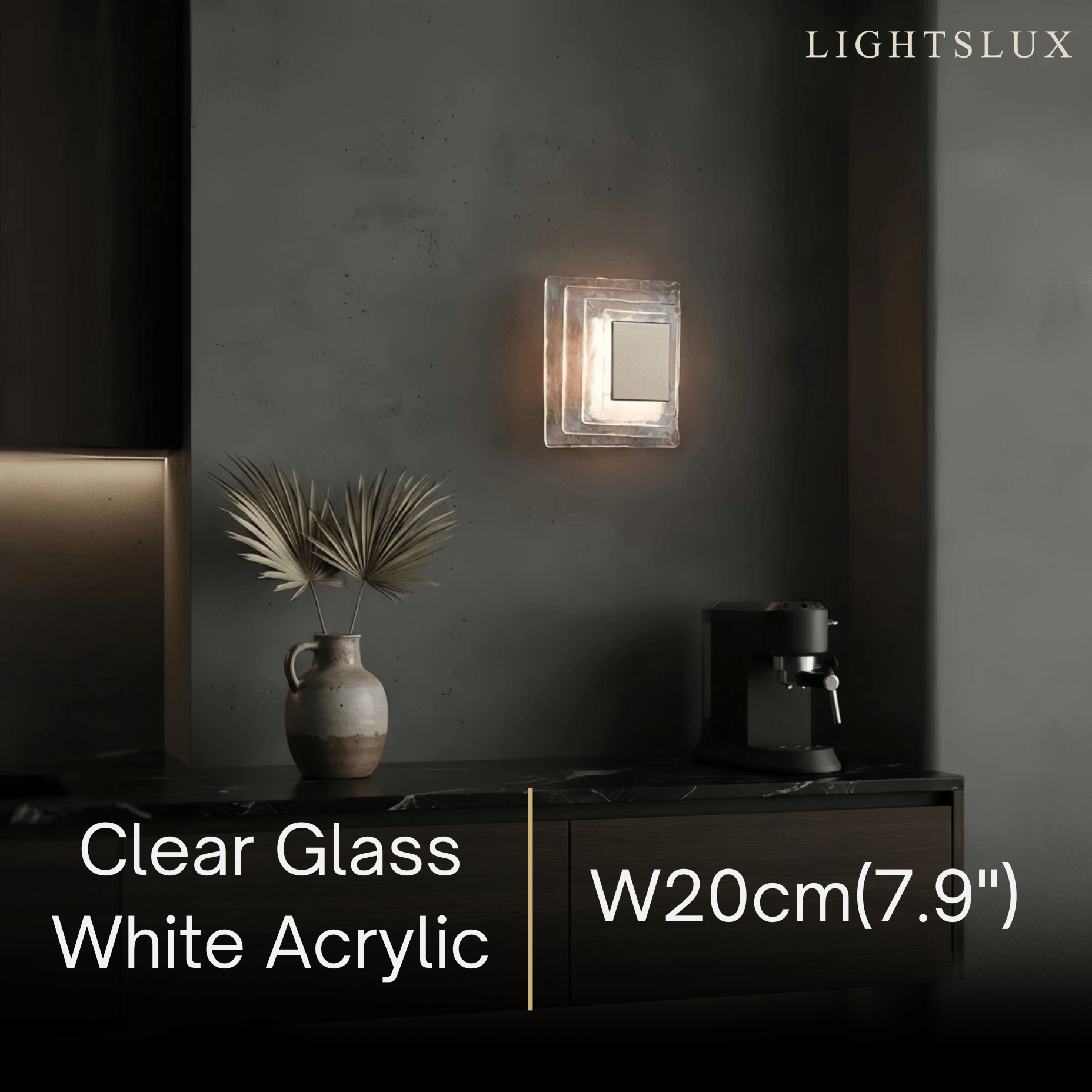 Velora Elegant Wall Light -- Layered Murano Glass for Living Room