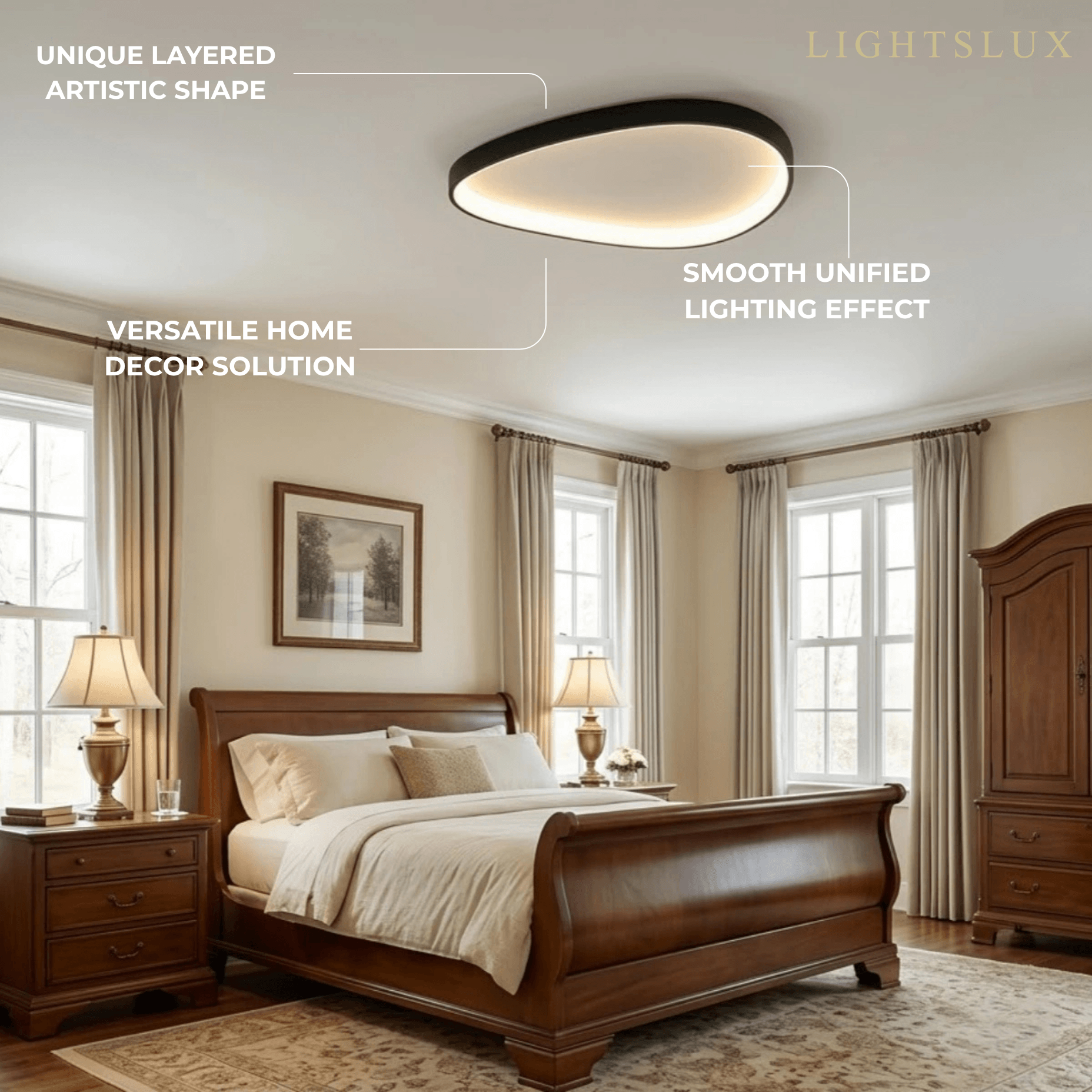 Minimalist Ceiling Light -- Metal Integrated LED Black