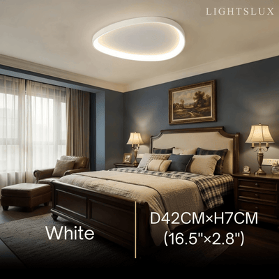 Sandora Minimalist Ceiling Light -- Metal Integrated LED White/Black