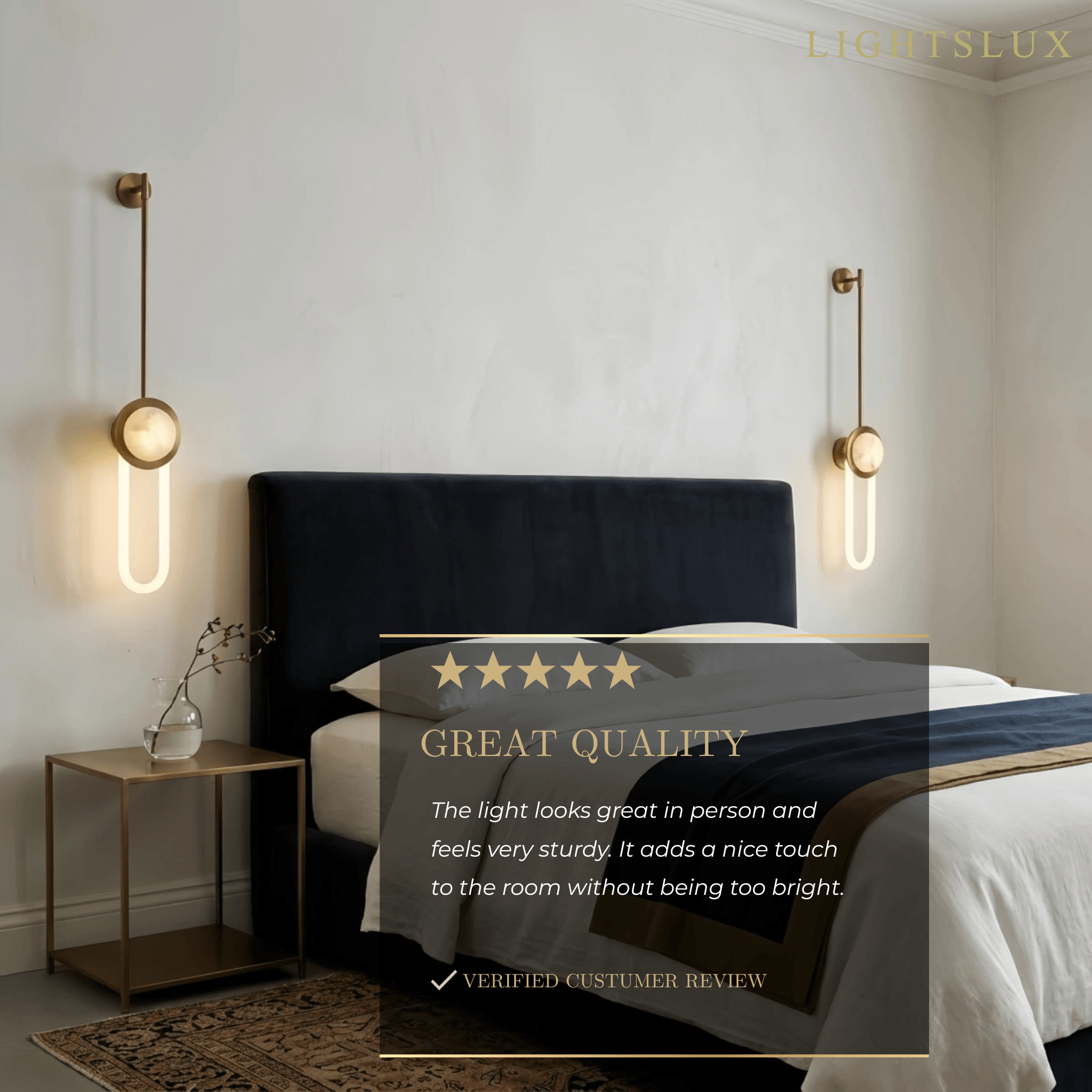 Industrial Pendant Wall Lamp -- Metal Black Brass for Bedroom