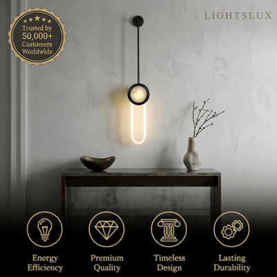 Industrial Pendant Wall Lamp -- Metal Black Brass for Bedroom Living Room Dining Room