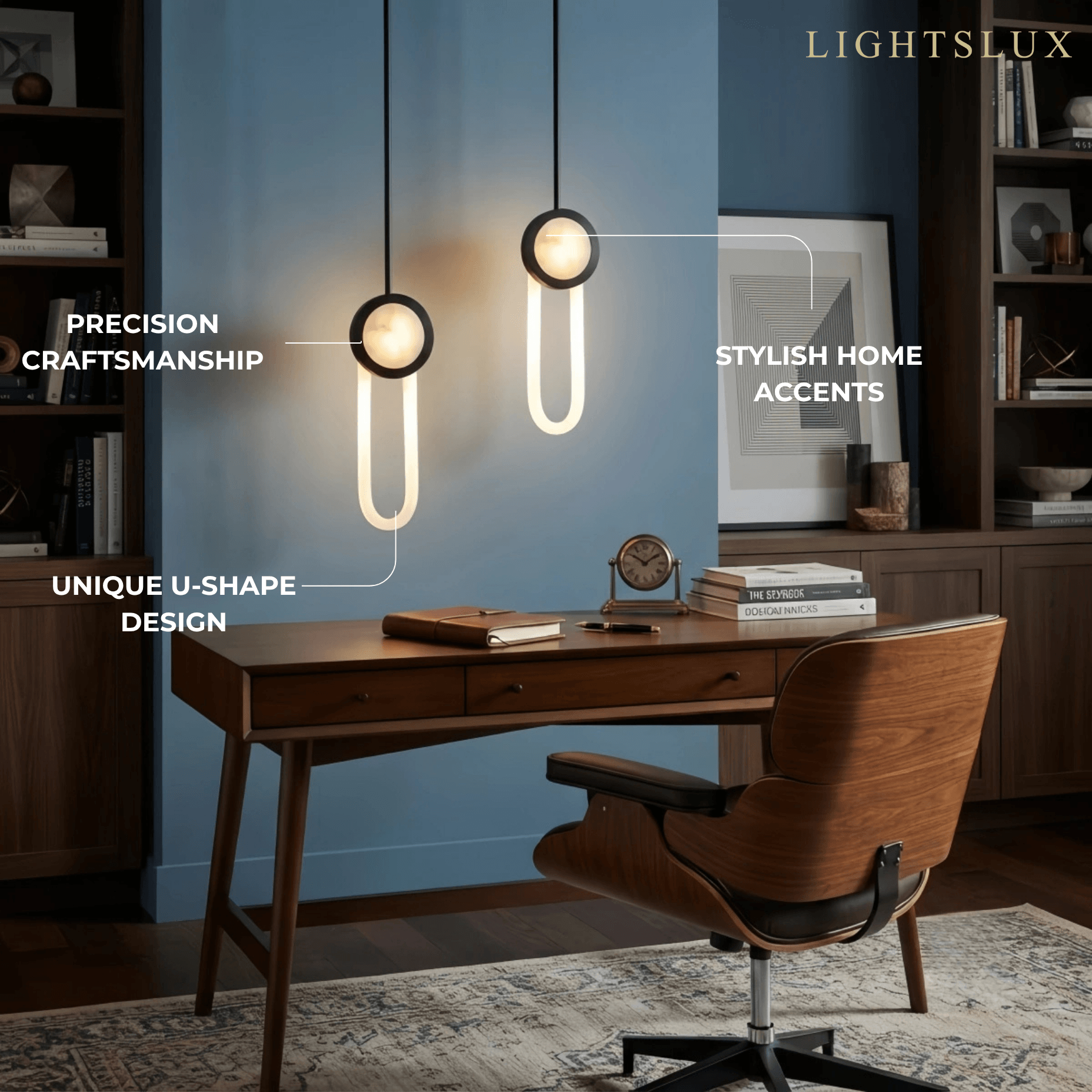 Industrial Pendant Wall Lamp -- Metal Black Brass for Study Room Dining Room