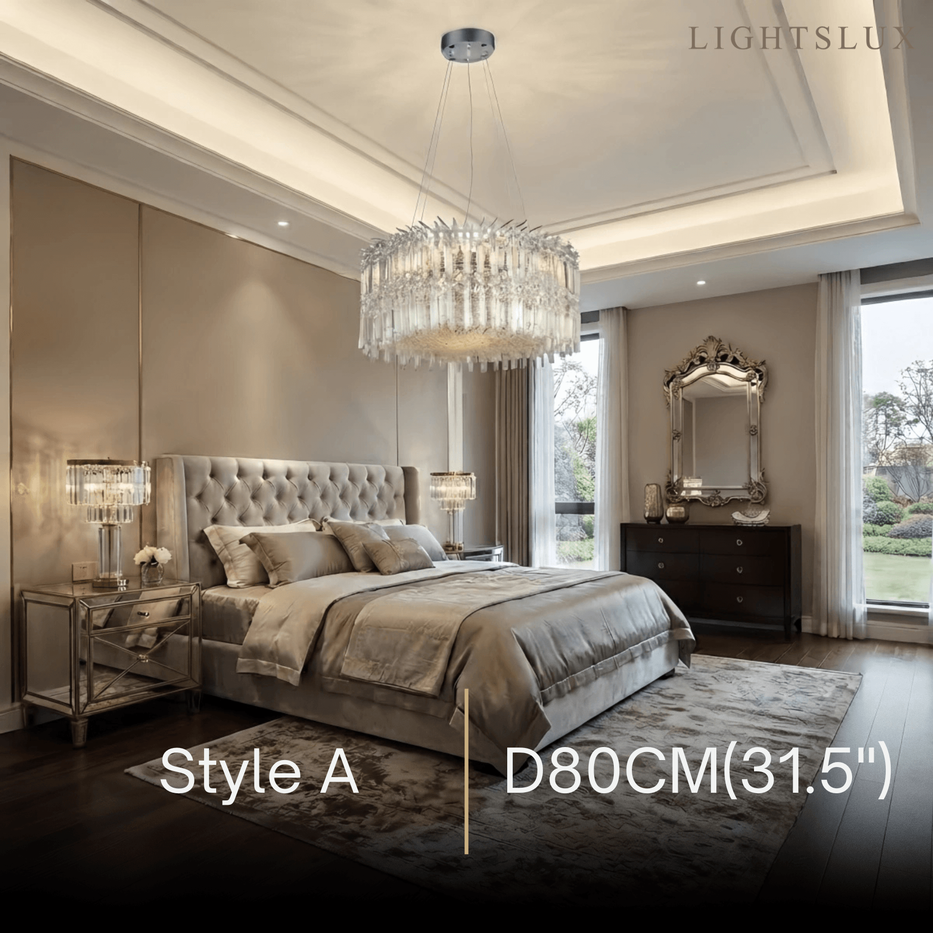 Excelis  Crystal Chandelier --Clear for Bedroom