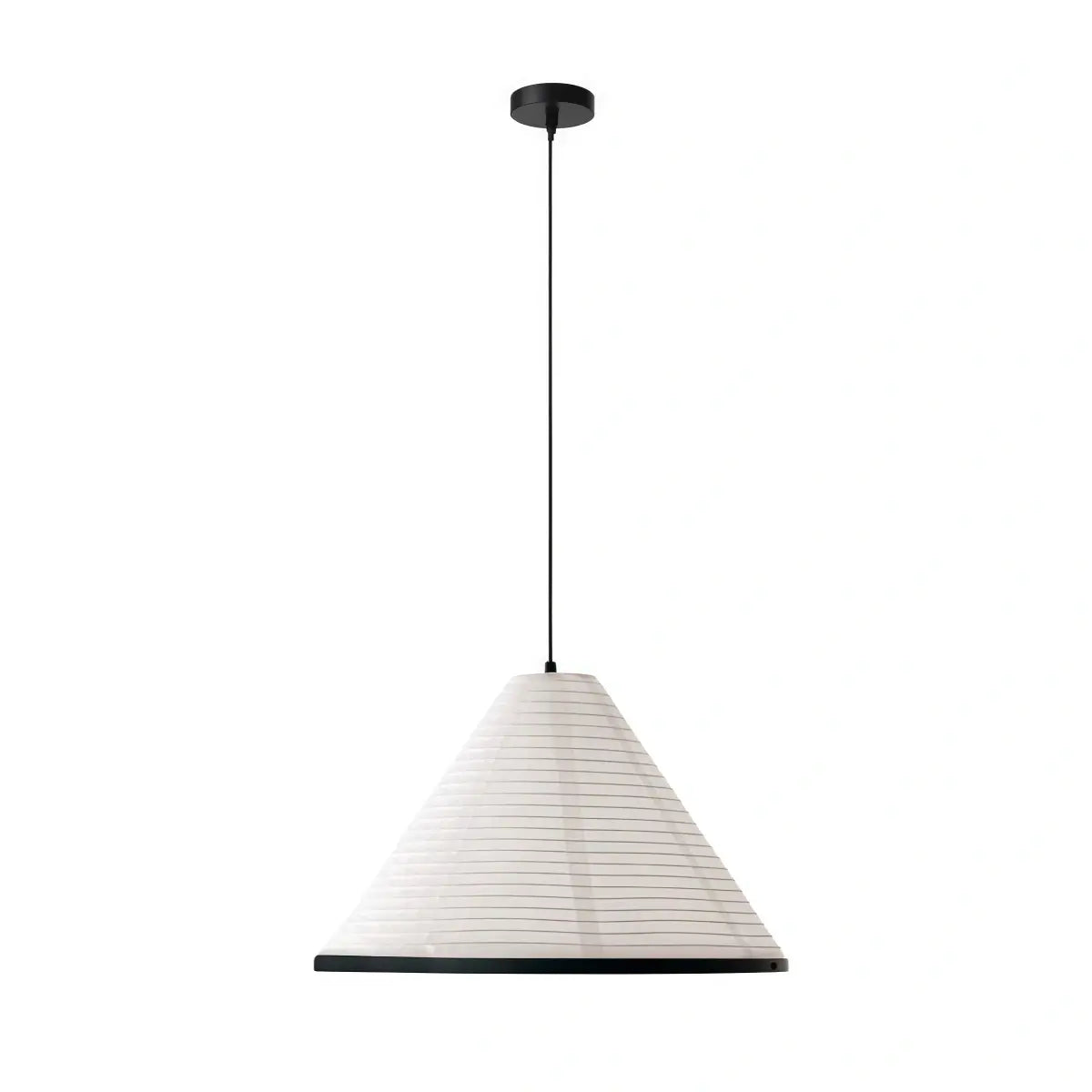Zenno Wabi-sabi Paper Pendant Light — Metal Frame for Living Room