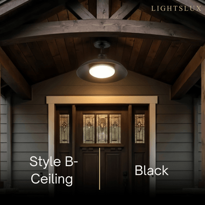 Industrial Waterproof Pendant Light -- Black Iron for Outdoor Wall 