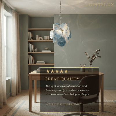 Art-Medieval_Glass_Chandelier_--_Dimmable_3-Color_Light_for_Dining_Room