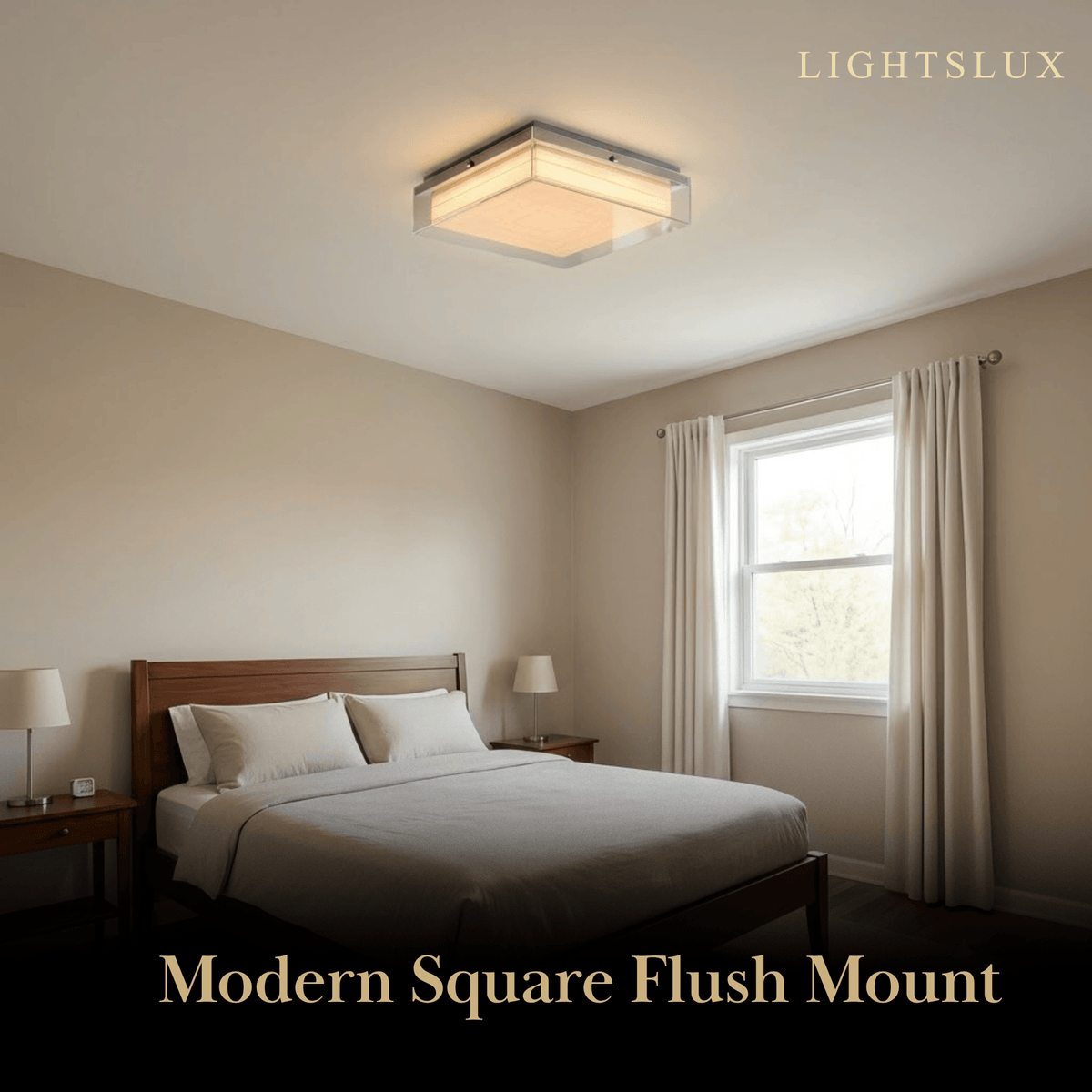 Prisma Modern Ceiling Light -- Acrylic Square for Living Room