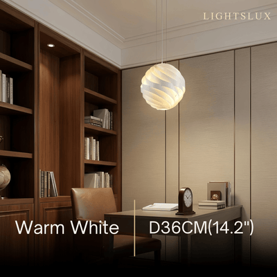 Velora Modern Pendant Light -- Metal White Finish for Living Room