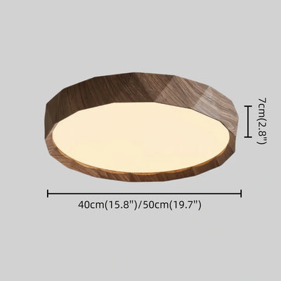 Arcato Vintage Wood‑Grain Ceiling Light - Iron & Acrylic for Living Room 