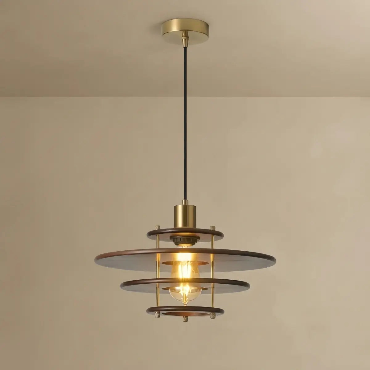 Irondale Vintage  Metal & Wood Pendant Light  for Dining Room