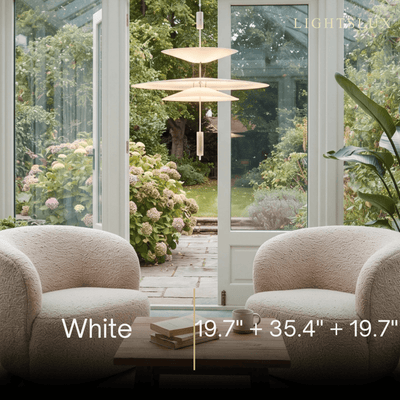 Nebula Modern Acrylic Chandelier – Multi-Tier Disc for Dining WHITE