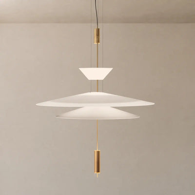 Nebula Modern Acrylic Chandelier – Multi-Tier Disc for Dining T