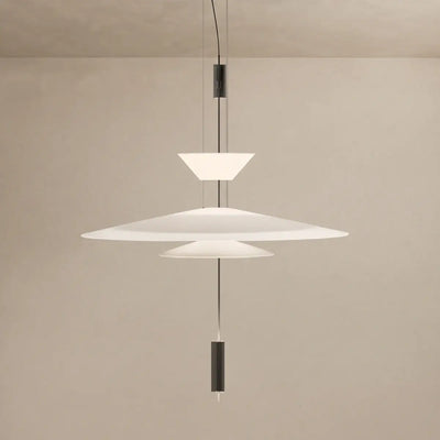 Nebula Modern Acrylic Chandelier – Multi-Tier Disc for Dining THRE
