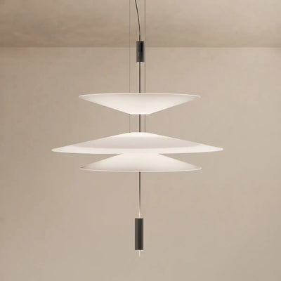 Nebula Modern Acrylic Chandelier – Multi-Tier Disc for Dining TH
