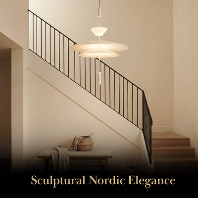 Nebula Modern Acrylic Chandelier – Multi-Tier Disc for Dining