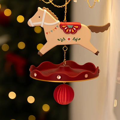 Cartoon Carousel Wall Lamp -- PLA Material with Rotating Design for Kids Room Detail