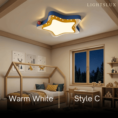 Cartoon LED Ceiling Light--Multi-Color for Children's Study Room