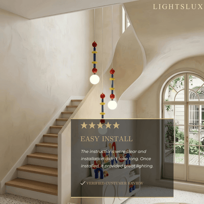 Vivara Cartoon Pendant Light – Iron & Acrylic Multicolor for Bedroom