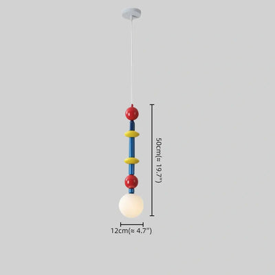 Vivara Pendant Light – Iron & Acrylic Multicolor for Bedroom 