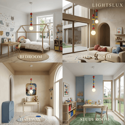 Vivara Pendant Light – Iron & Acrylic Multicolor for Children's Room