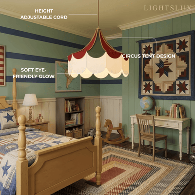 Vivara Pendant Light – Multicolor Metal and Fabric for Children's Room