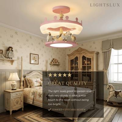 Cartoon Pendant Lamp -- Iron & PE Full-Spectrum LED for Children's Room