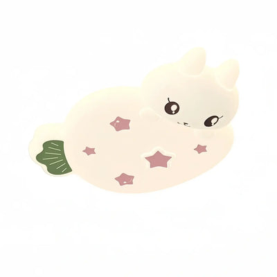 Rabbit Star Cartoon Ceiling Lamp -- Iron & PE White for Bedroom