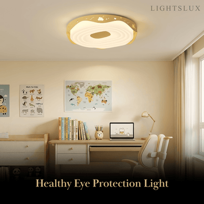 Morandia Modern Round Ceiling Light -- Iron & PE Flush Mount for Study