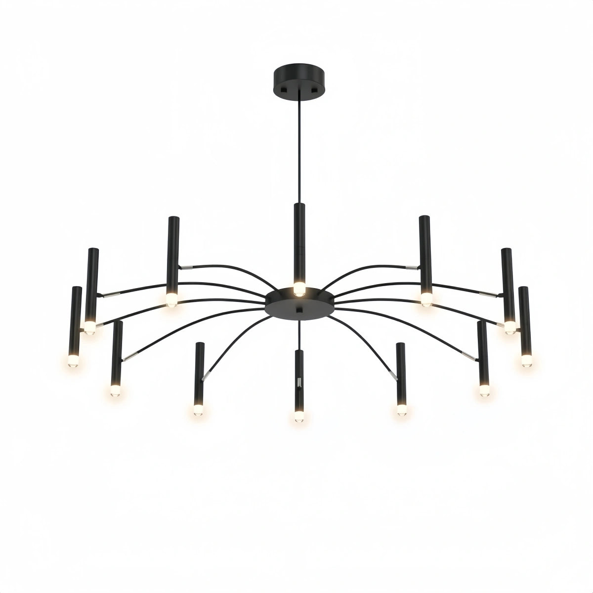 Contemporary Candle Chandelier with Adjustable