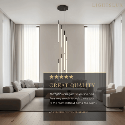 Nebula Multi-Tier Modern Chandelier - Waterfall Design for Staircases & High Ceilings