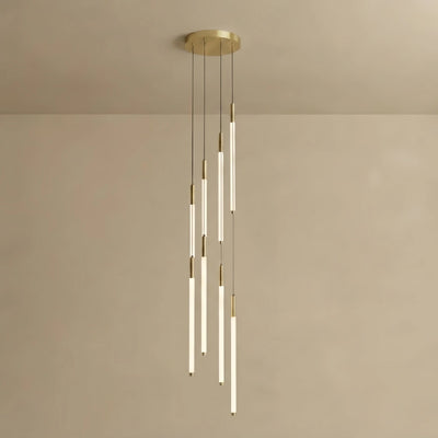 Multi-Tier Modern Chandelier - Waterfall Design for Staircases & High Ceilings