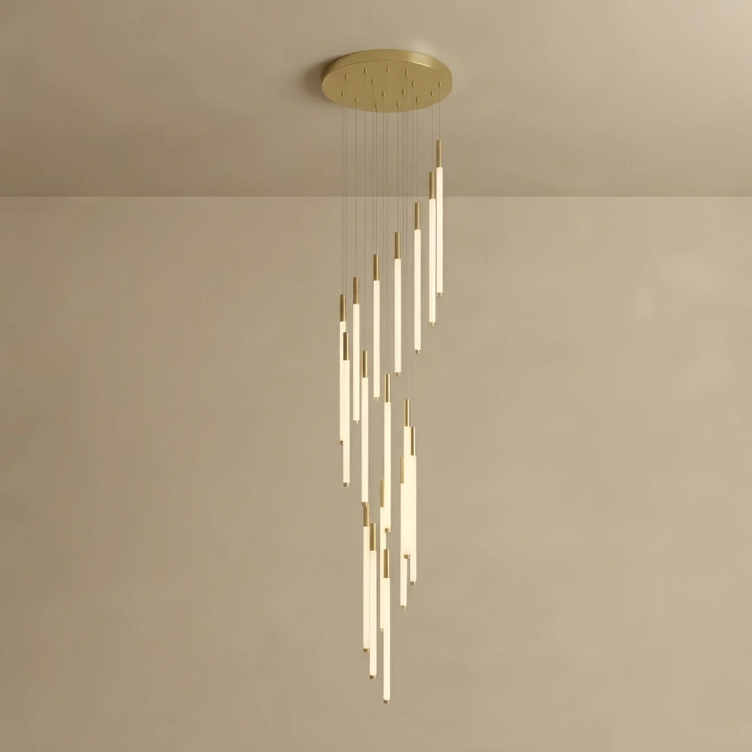 Multi-Tier Modern Chandelier - Waterfall Design for High Ceilings
