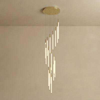 Multi-Tier Modern Chandelier - Waterfall Design for High Ceilings