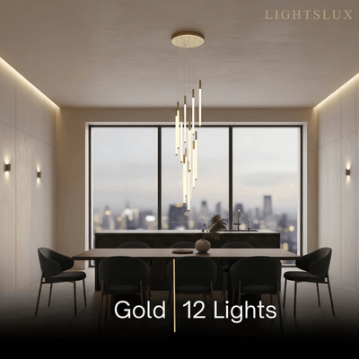 Nebula Multi-Tier Modern Chandelier - Waterfall Design for Staircases & High Ceilings
