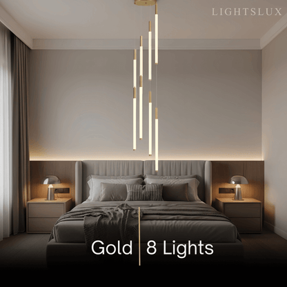 Nebula Multi-Tier Modern Chandelier - Waterfall Design for Staircases & High Ceilings