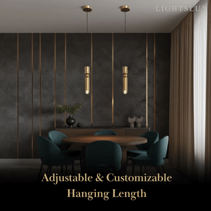 Modern Gold Pendant Light with Soft Warm Glow for Contemporary Interiors