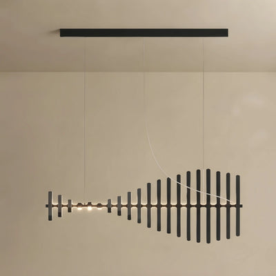  Modern Adjustable Stacked Pendant Light – Black Ash Iron Acrylic Aluminum for Kitchen Island