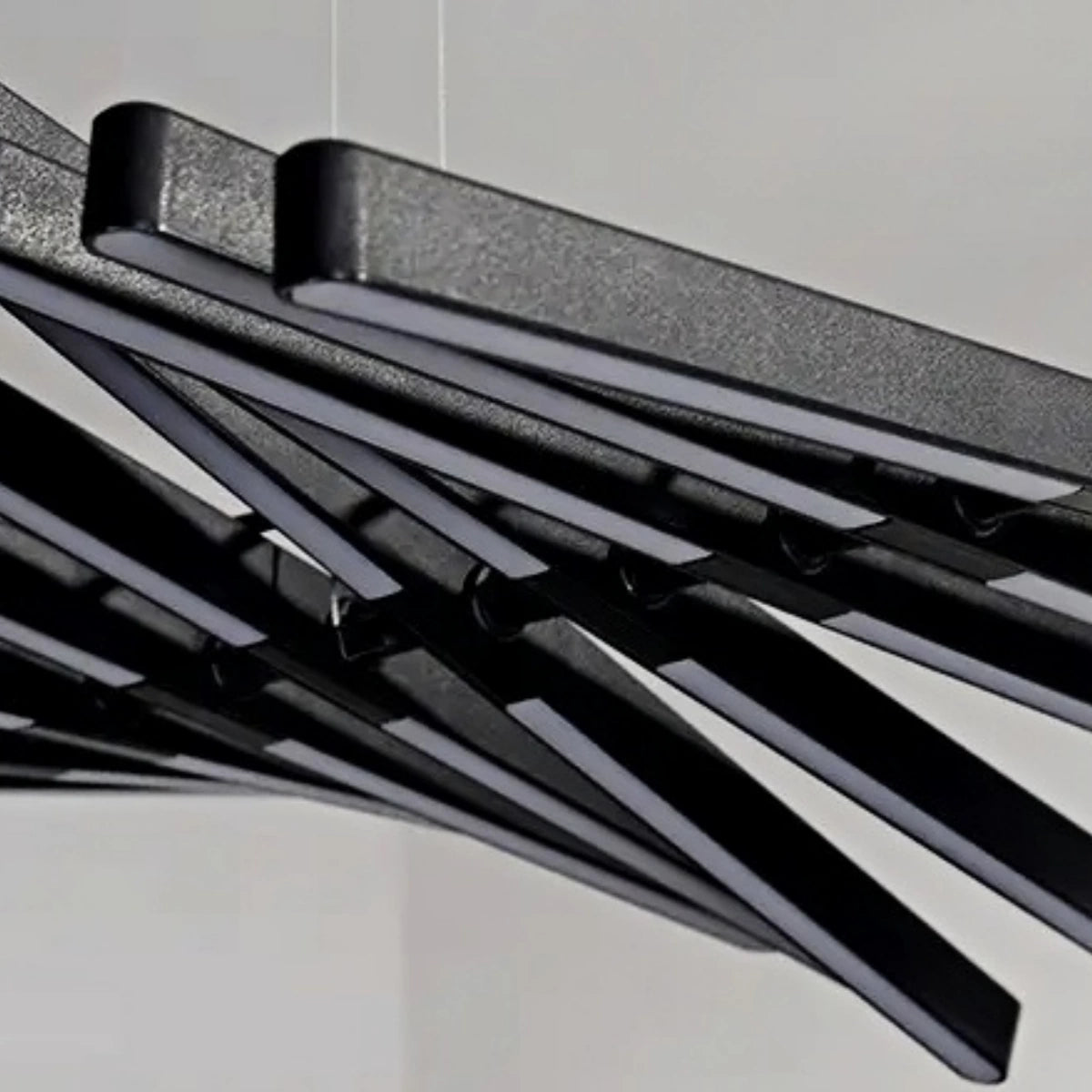 Arcato Modern Adjustable Stacked Pendant Light – Black Ash Iron Acrylic Aluminum for Kitchen Island