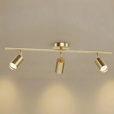 Arcato Minimalist Linear Track Light – Brushed Gold/Matte Black for Living/Study Room