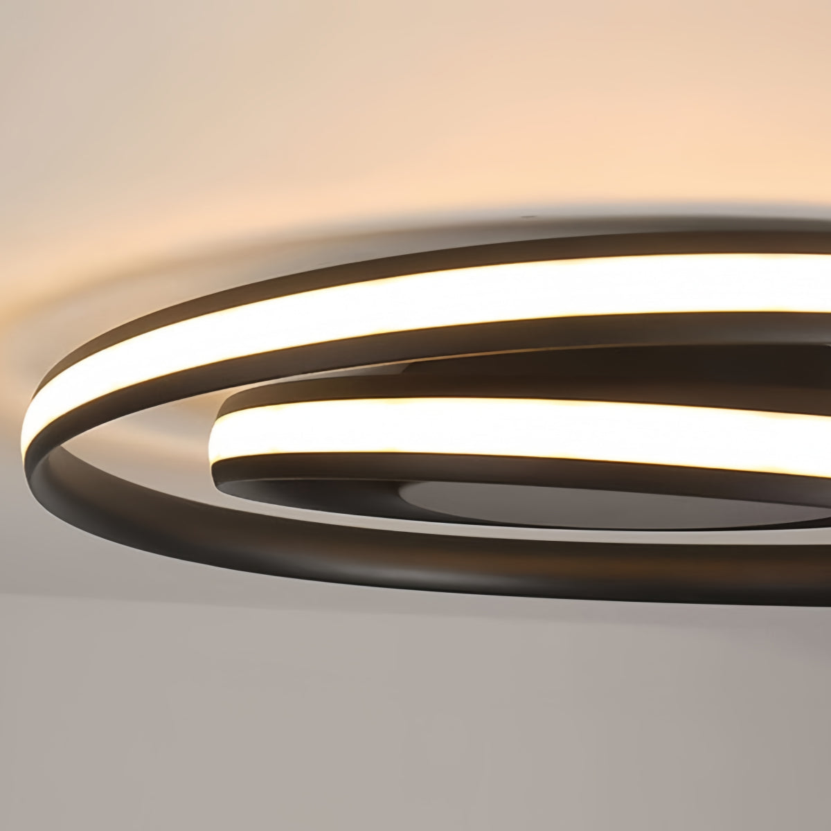 Ceiling Light – Black Ash Iron & Silica Gel Surface Mount for Bedroom