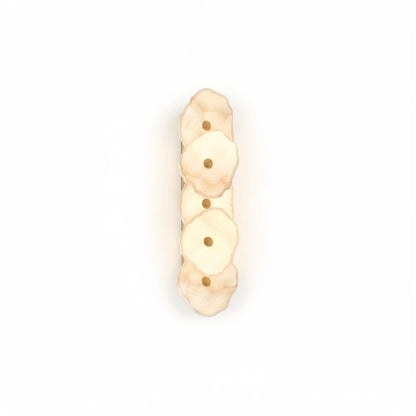 Excelis Royal Alabaster Petal Wall Sconce – Hand-Layered with Brushed Gold Brass for Living Room