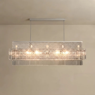 Excelis Royal Cascade Crystal Chandelier – Brushed Stainless Steel in Chrome/Gold Living Room