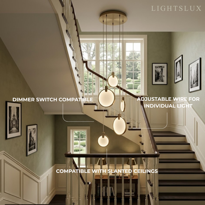 Excelis_Modern_Marble_Orb_Staircase_Chandelier