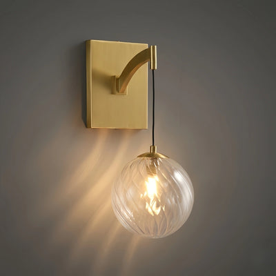 Excelis Modern Gold Globe Wall Sconce – Brushed Gold Finish Modern Elegant Design