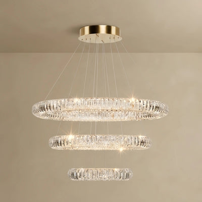 Excelis Luxury Tiered Crystal Chandelier – K9 Crystals Gold Finish 