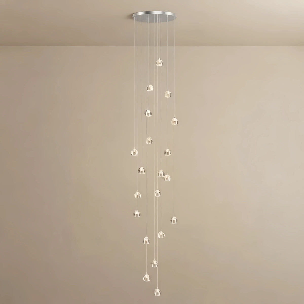 Excelis Royal Crystal Chandelier – Clear Sparkling Crystals with Warm Ambient Glow Living Room