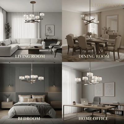 Excelis_Modern_Luxury_Tiered_Gold_Pearl_Black_Chandelier