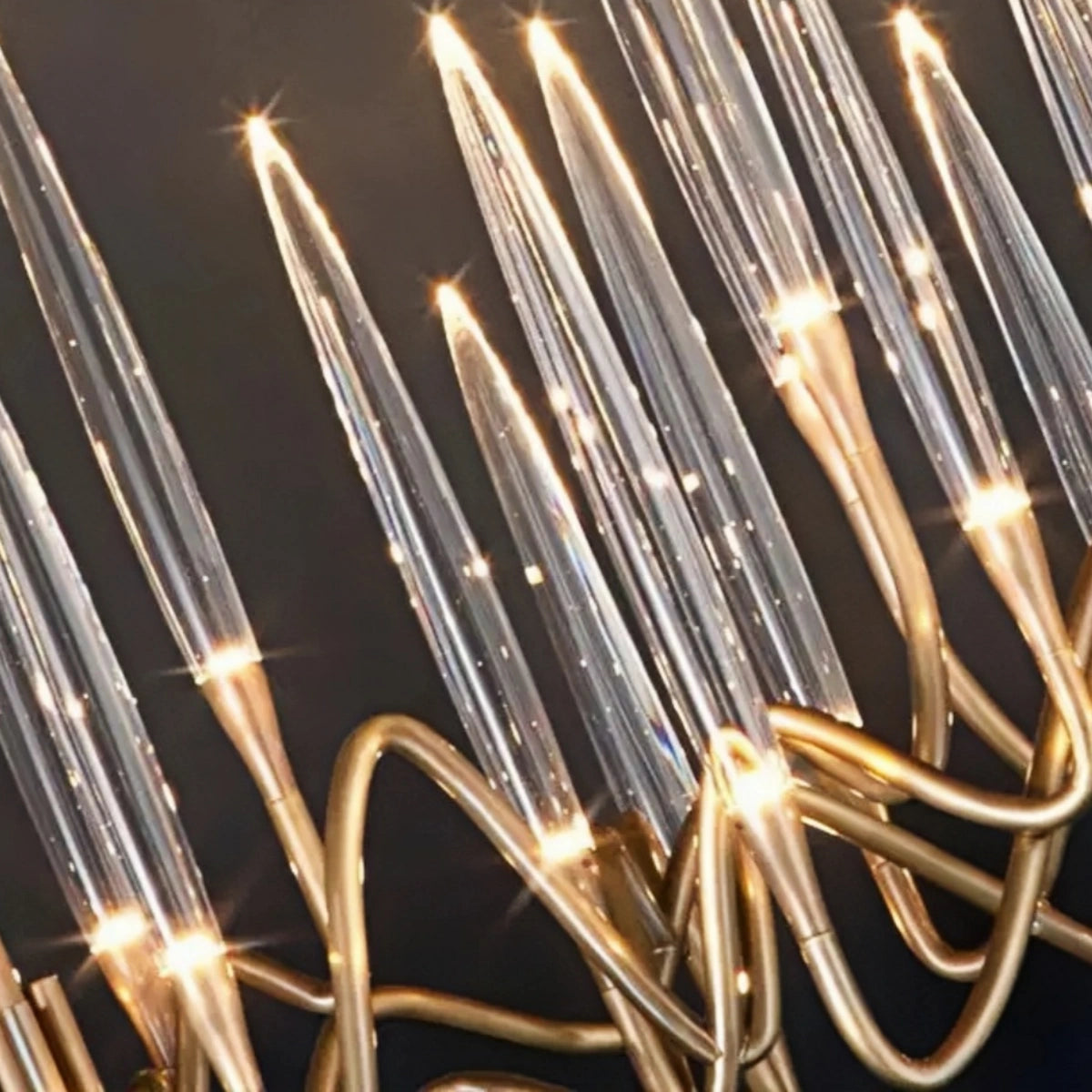 Excelis Modern  Geometric Gold Chandelier
